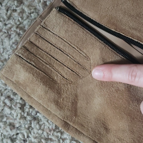 Vintage Newport News Tan Camel Leather Suede Go Go Heeled Boots - Picture 5 of 5